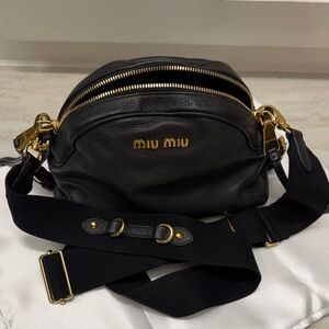Miu Miu Black Leather Shoulder Bag